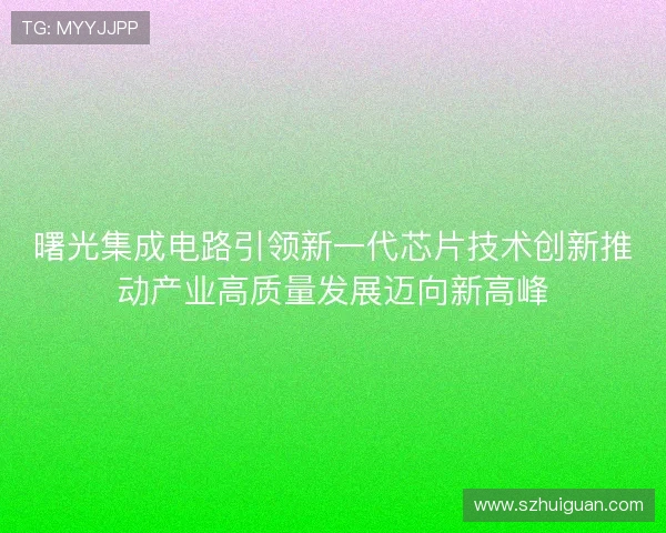 曙光集成电路引领新一代芯片技术创新推动产业高质量发展迈向新高峰